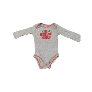 “No Mistletoe Needed” unisex baby 6m one piece
